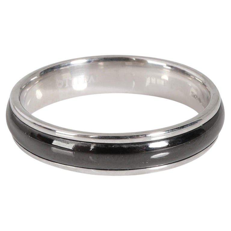 Fede Nuziale Anello Di Fidanzamento Per Uomo E Donna In Titanio Nero - Foto 12