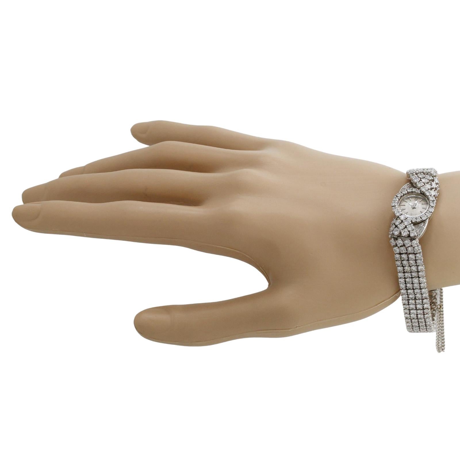 TIFFANY & CO. BLANCPAIN Diamant-Platin-Armbanduhr 1960er Jahre (Rundschliff) im Angebot