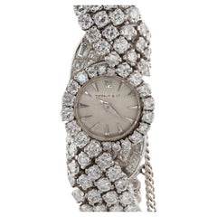 Retro TIFFANY & CO. BLANCPAIN Diamond Platinum 1960s Bracelet Watch