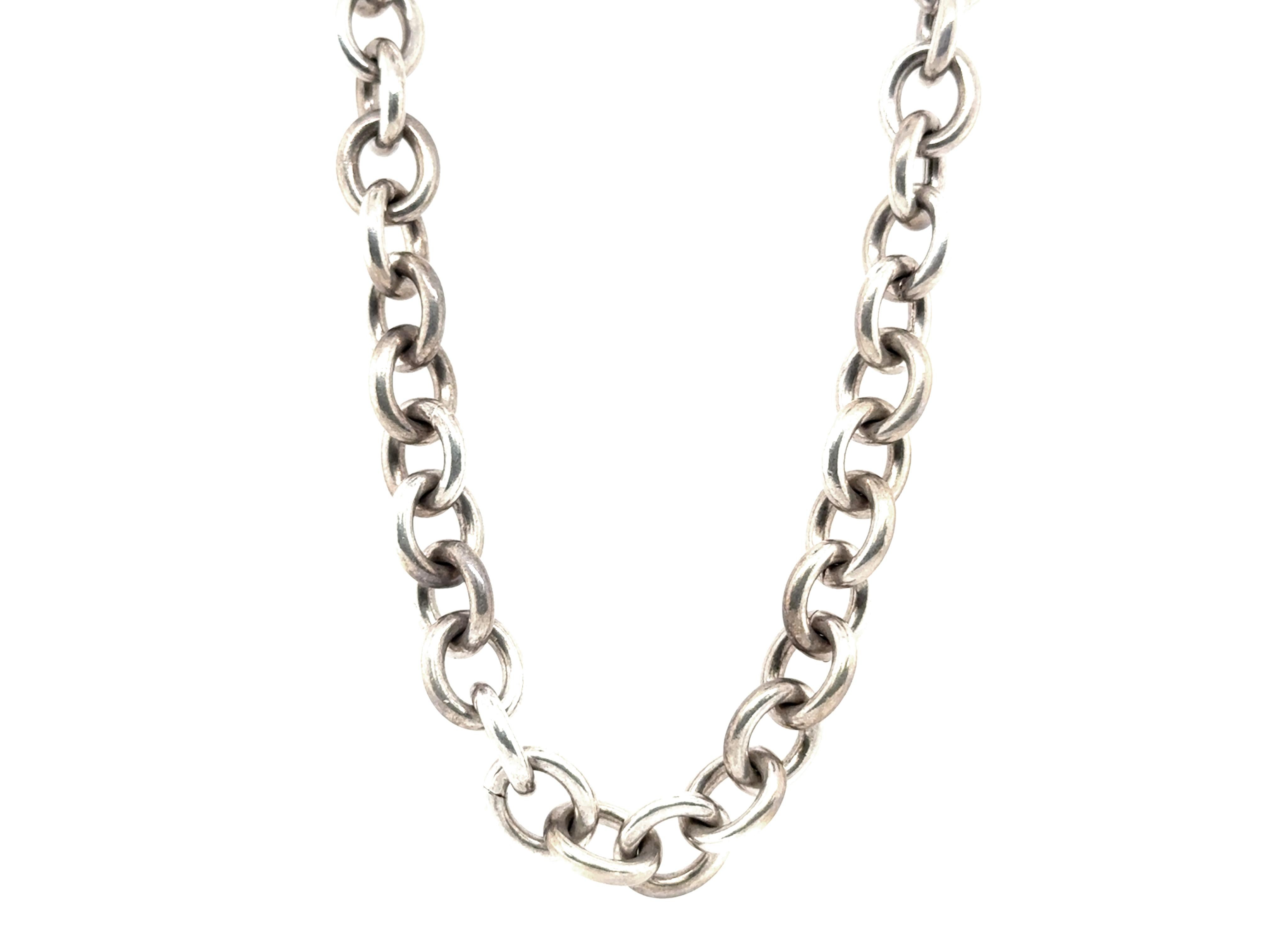 Tiffany & Co. Collier avec pendentif en argent 925 en forme de coeur vide en vente 1