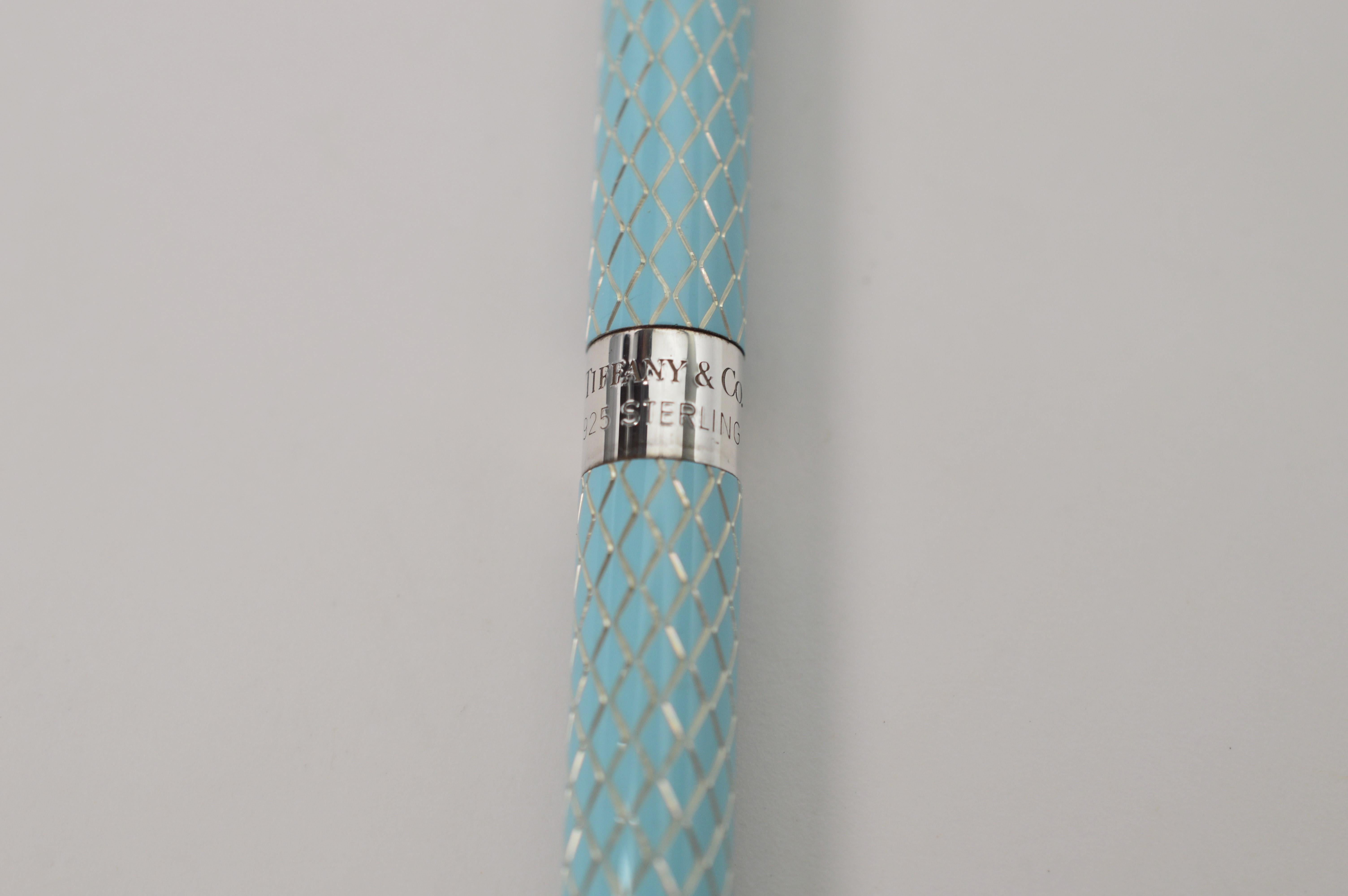 Tiffany & Co. Blauer Diamant Struktur Kugelschreiber 3