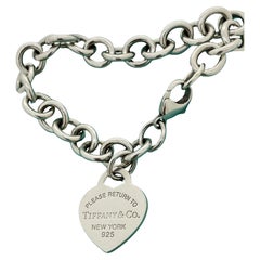 Bracciale A. Link & Co. con smalto blu e argento 925 Return To Tiffany Heart Tag
