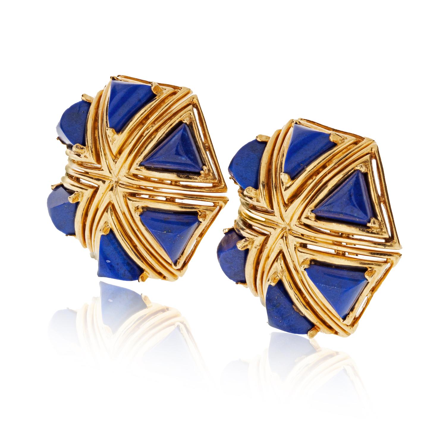 Vintage Lapis Earrings by Tiffany & Co. 

In general, the 1970s were about statement jewelry. Pendants and other jewelry pieces were large and attention-grabbing. Also, the Bohemian style was very strong in 1970's. Very counterculture-ish it was