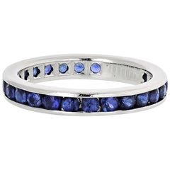 Tiffany & Co. Blue Sapphire Platinum Eternity Band Ring