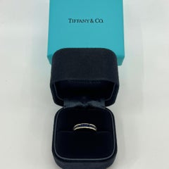Tiffany & Co. Blue Sapphire Square Princess 18k Yellow Gold Eternity Band Ring