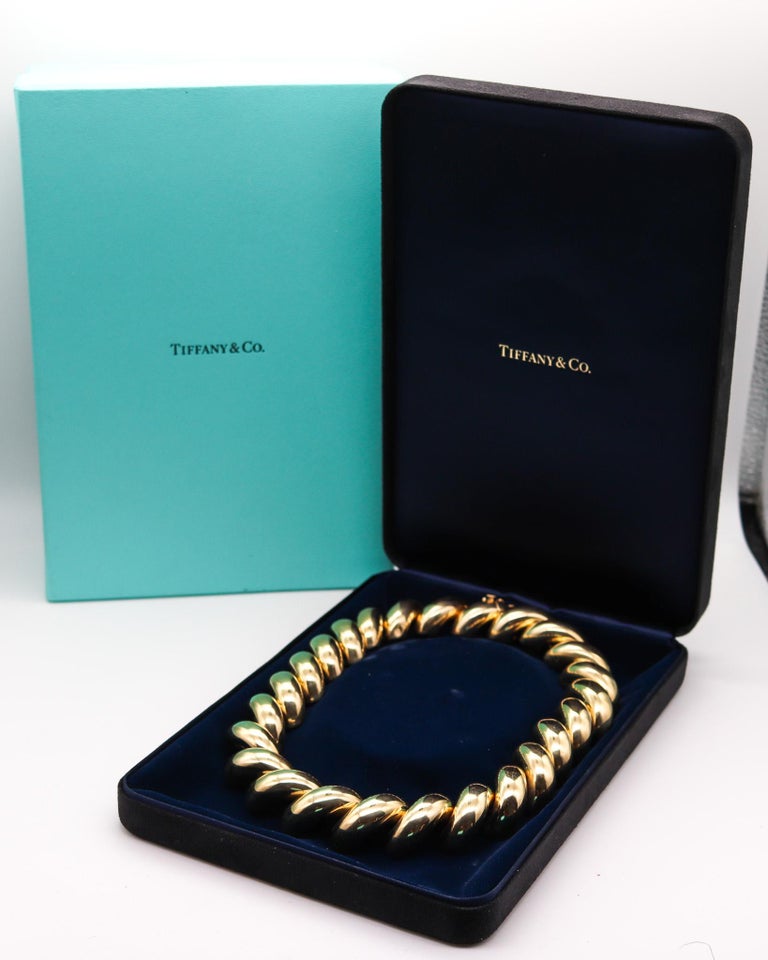 Tiffany and Co. Bold Necklace with San Marcos Links in 14 Karat Yellow