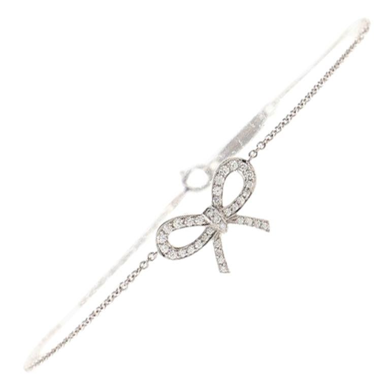 Tiffany & Co. Bow Bracelet Platinum and Diamonds Small