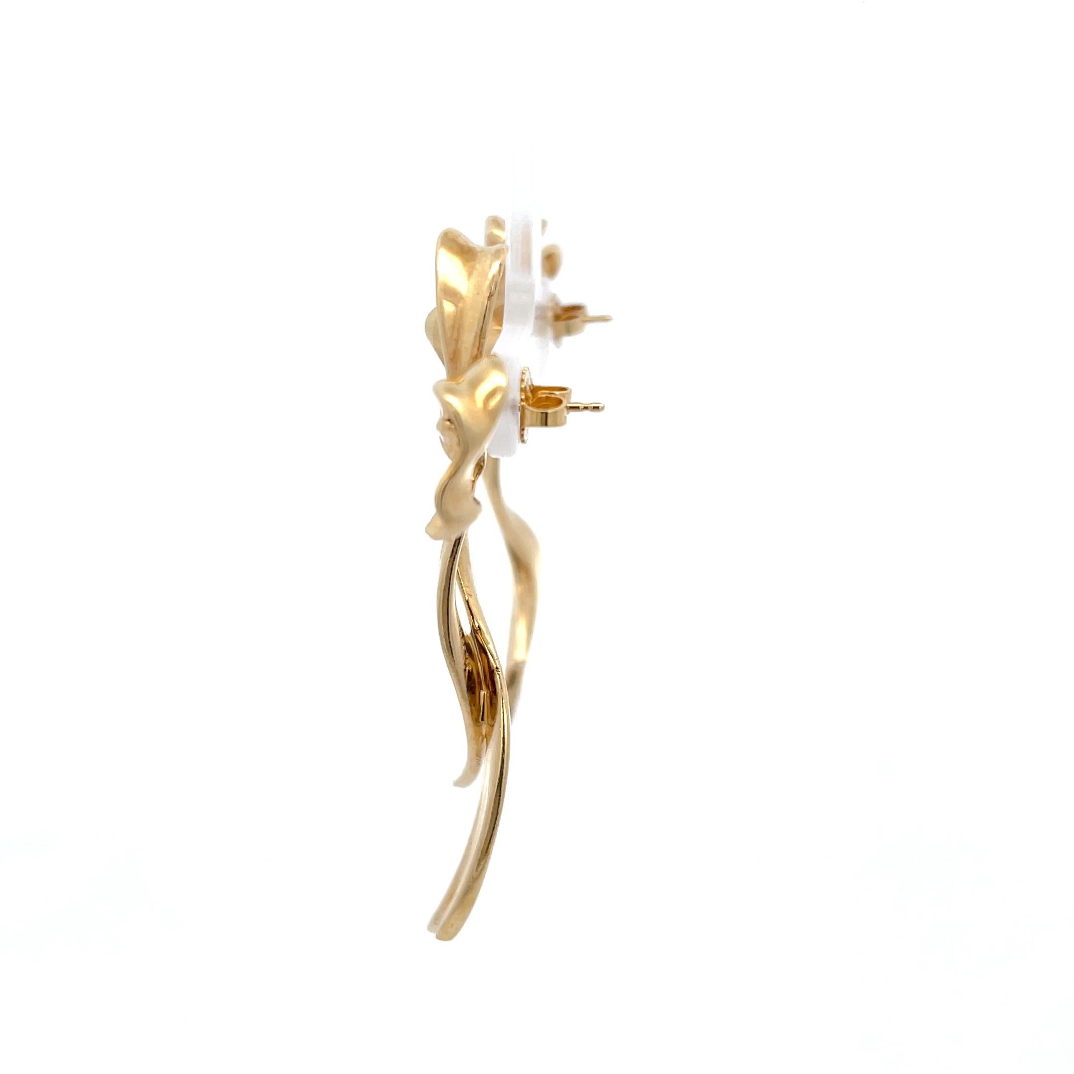 Tiffany & Co. Boucles d'oreilles en or jaune 14K Bon état - En vente à Dallas, TX