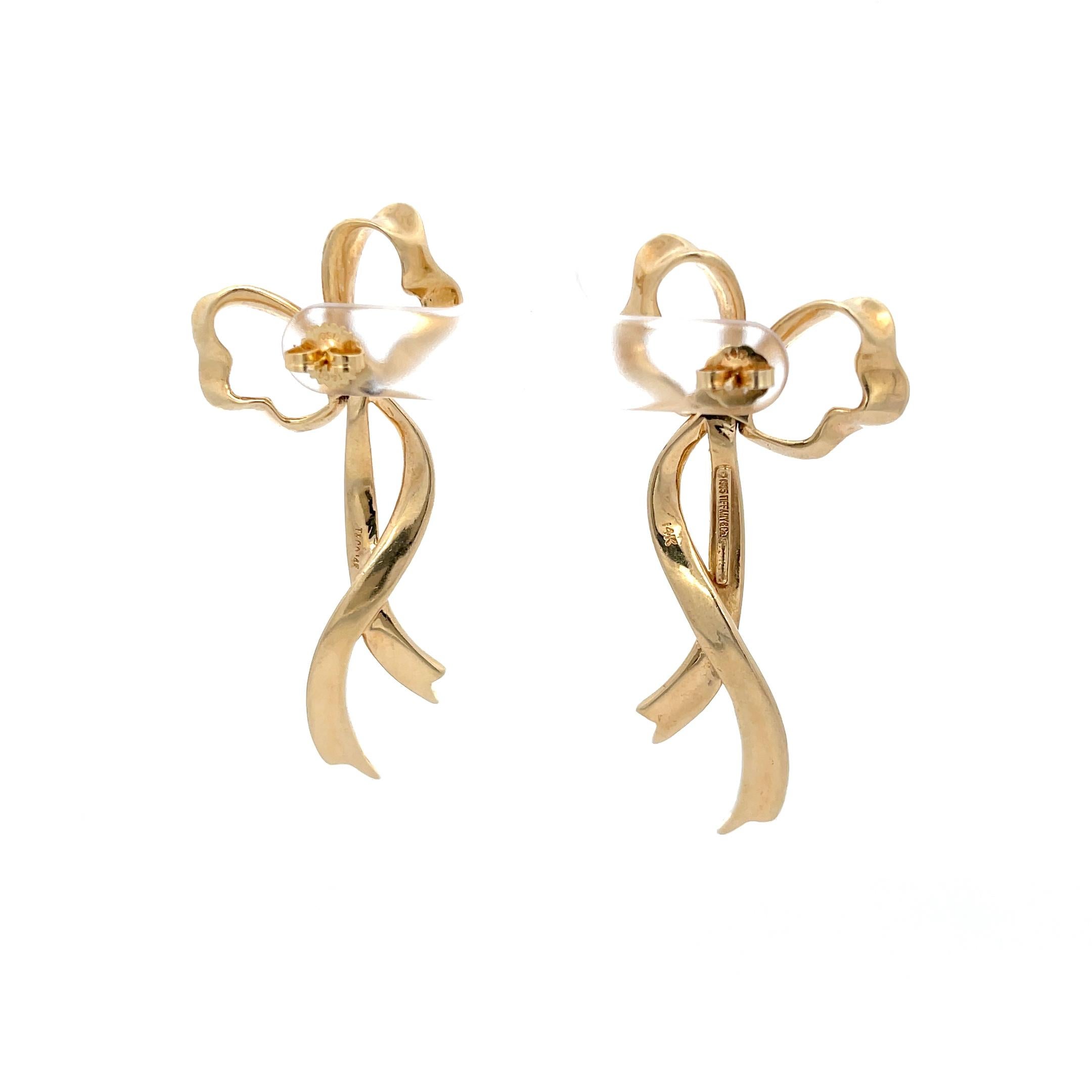 Tiffany & Co. Boucles d'oreilles en or jaune 14K Pour femmes en vente