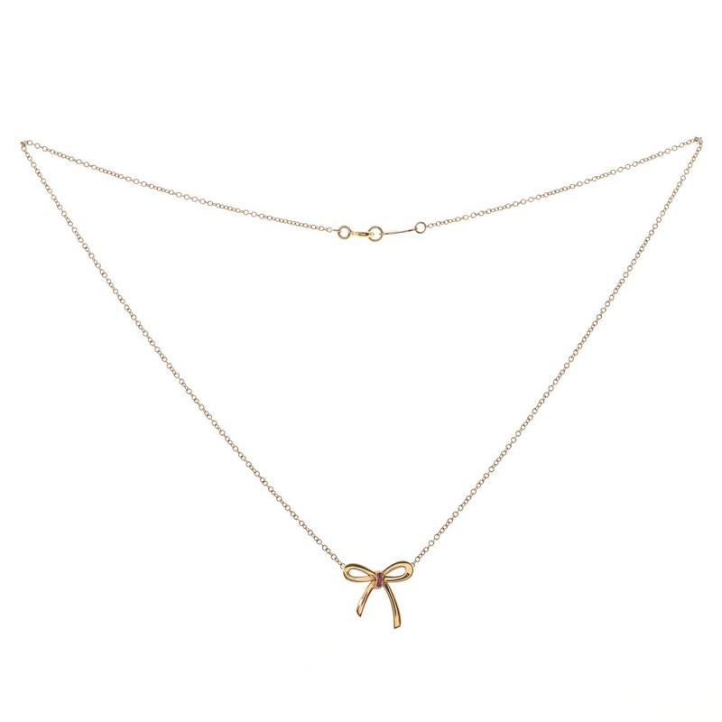 tiffany bow necklace 18k gold