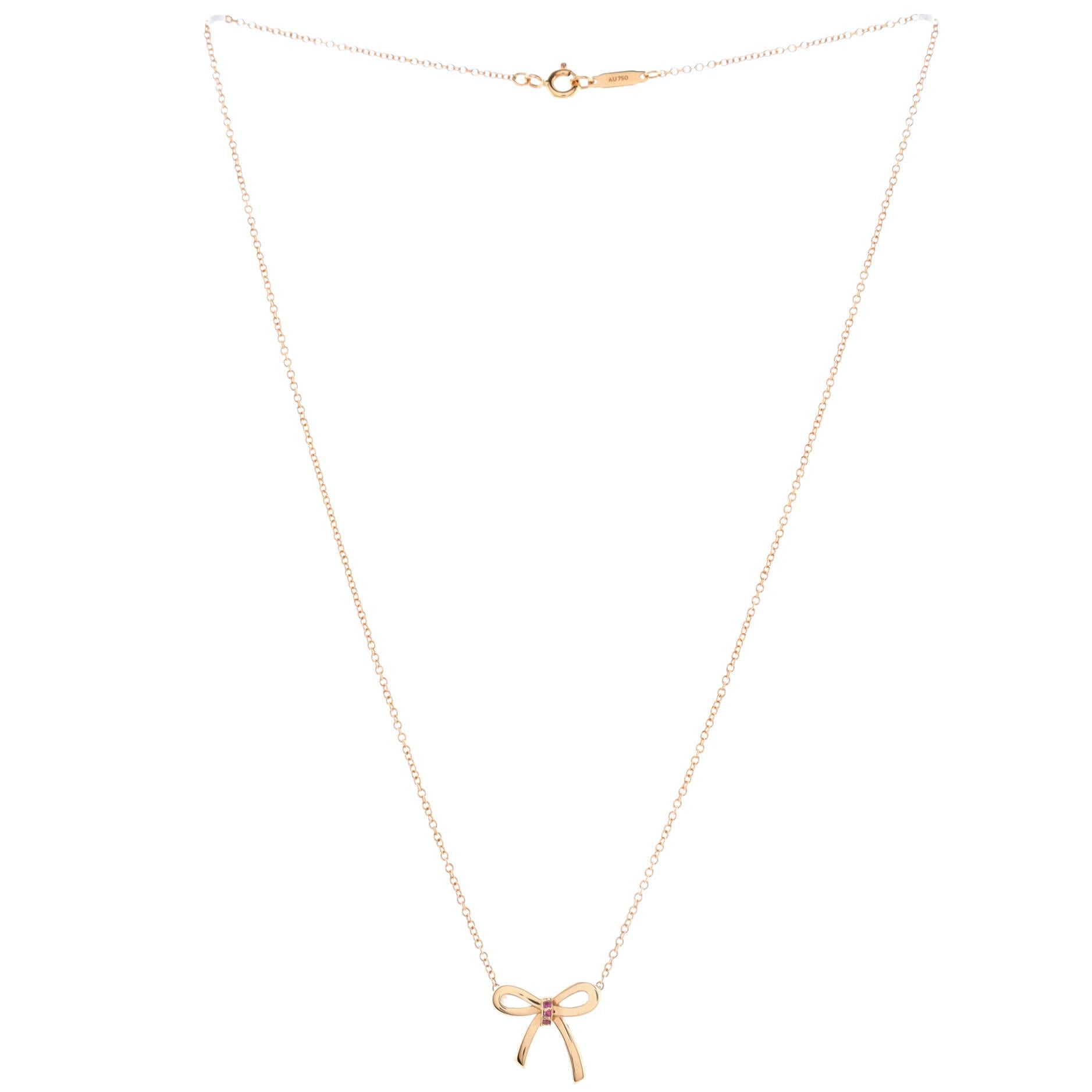 tiffany ribbon necklace