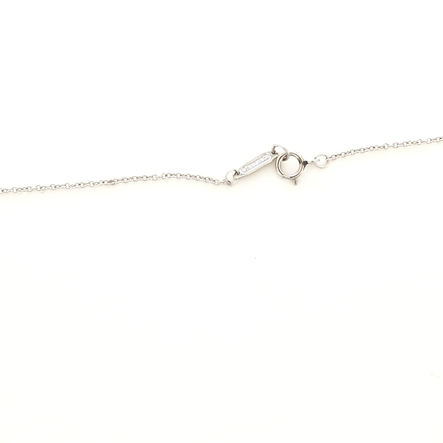 Round Cut Tiffany & Co. Bow Pendant Necklace Platinum and Diamonds