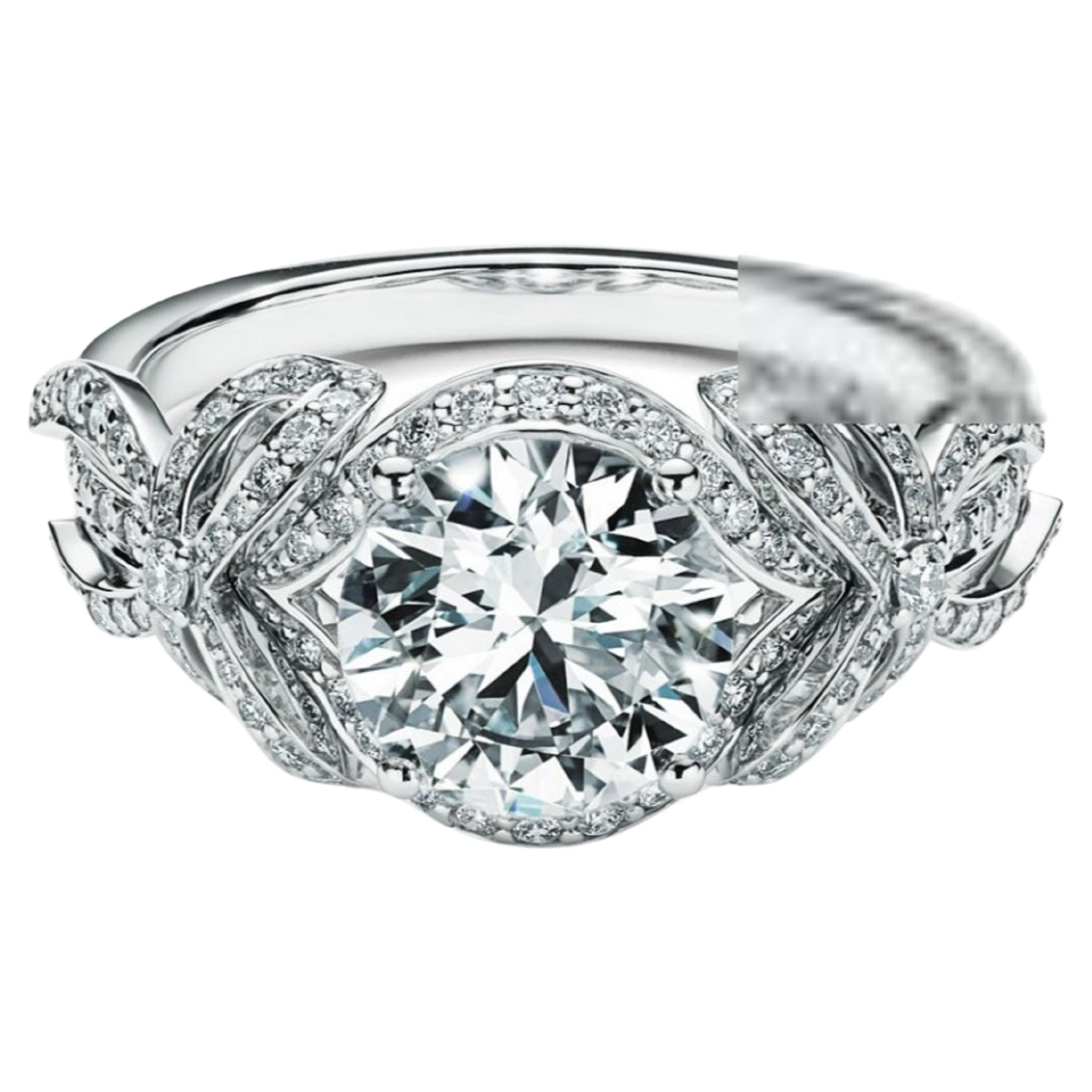 Tiffany and Co Diamond Platinum Yellow Gold Bow Ribbon Ring For Sale at