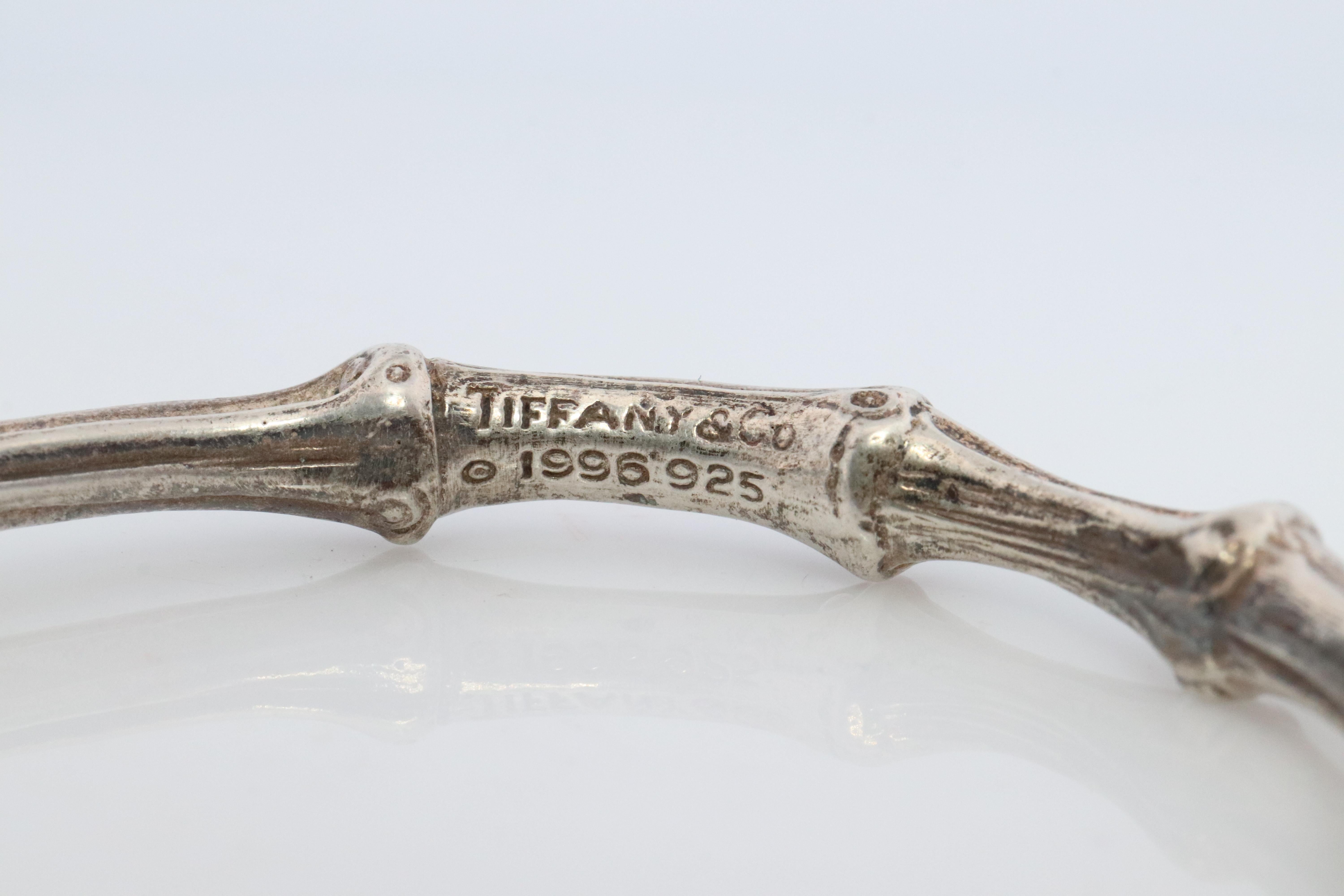 Women's Tiffany & Co. Bracelet. BAMBOO 925 Sterling Silver Bangle 1996 Bracelet. For Sale