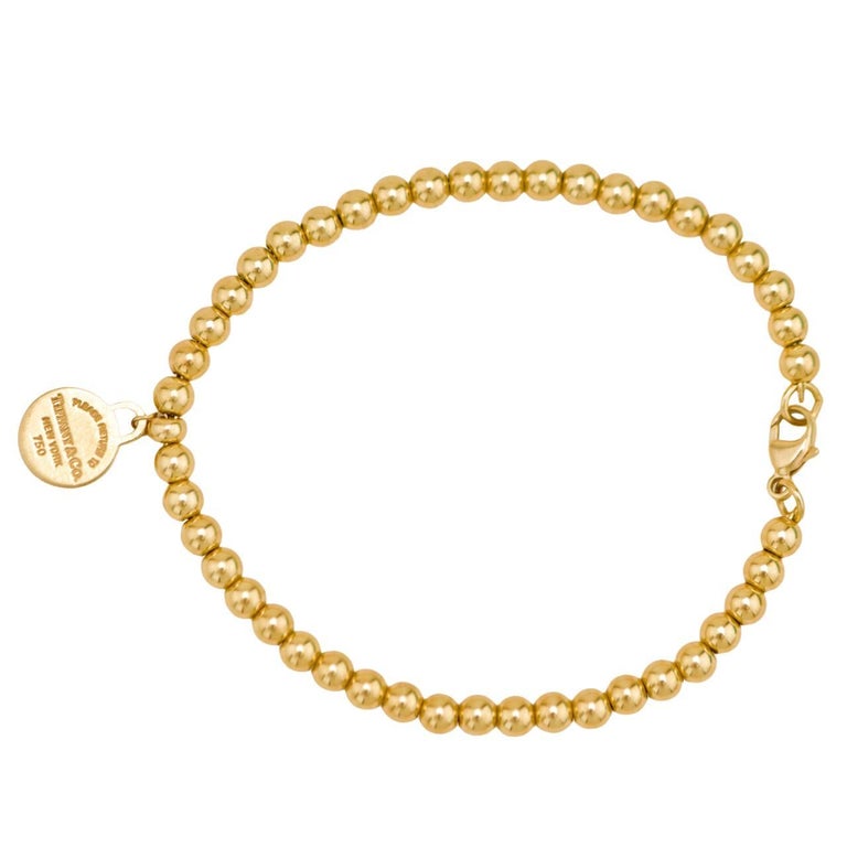 Tiffany & Co. Bracelet Return to Tiffany Bead 18K Yellow Gold
