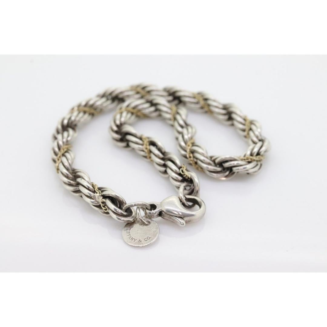 Tiffany & Co. Bracelet. Rope Love Knot Sterling Silver and 18k Yellow Gold 1