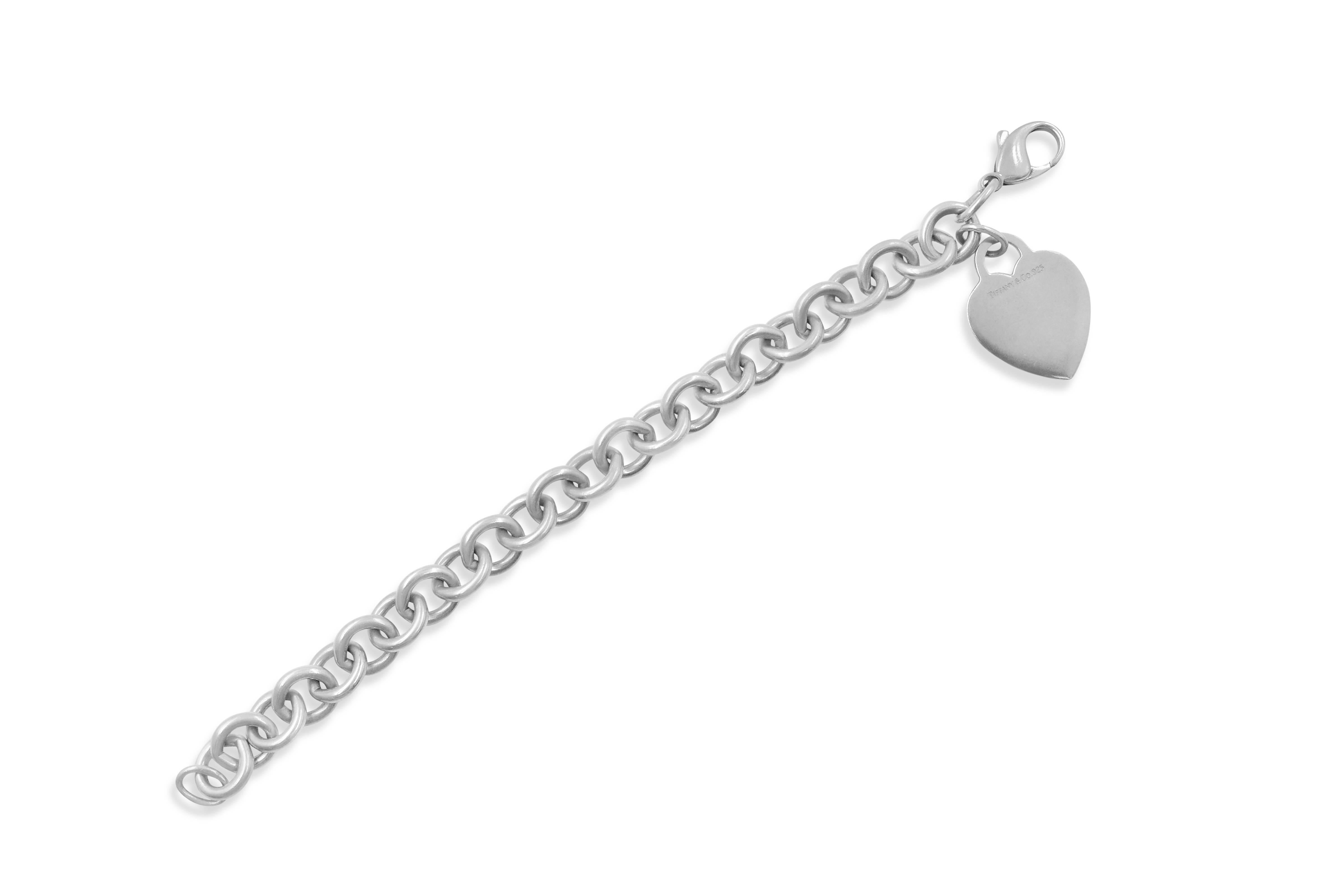 Modern Tiffany & Co. Bracelet Silver Heart Charm