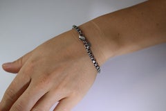 Tiffany & Co. Bracelet. Venetian Square Link Love Sterling Silver Chain Bracelet