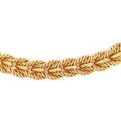 Tiffany & Co. Braided Collar Necklace Yellow Gold