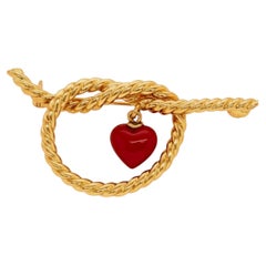 Tiffany & Co. Braided Love Knot & Dangling Coral