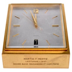 Tiffany & Co Brass Desk Clock 