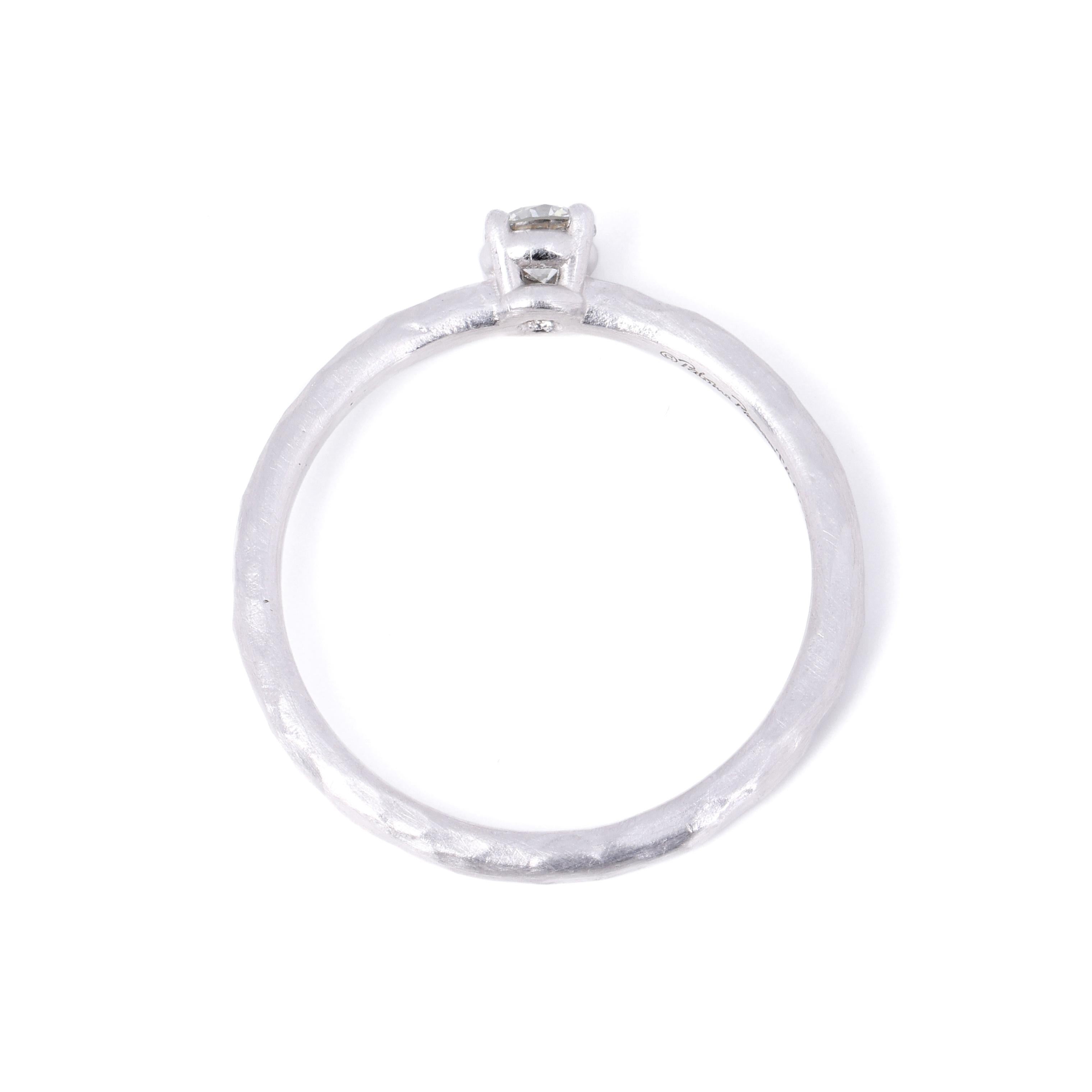 Tiffany & Co. Bague Paloma Picasso en or blanc, diamant solitaire brillant de 0,19 ct. en vente 1