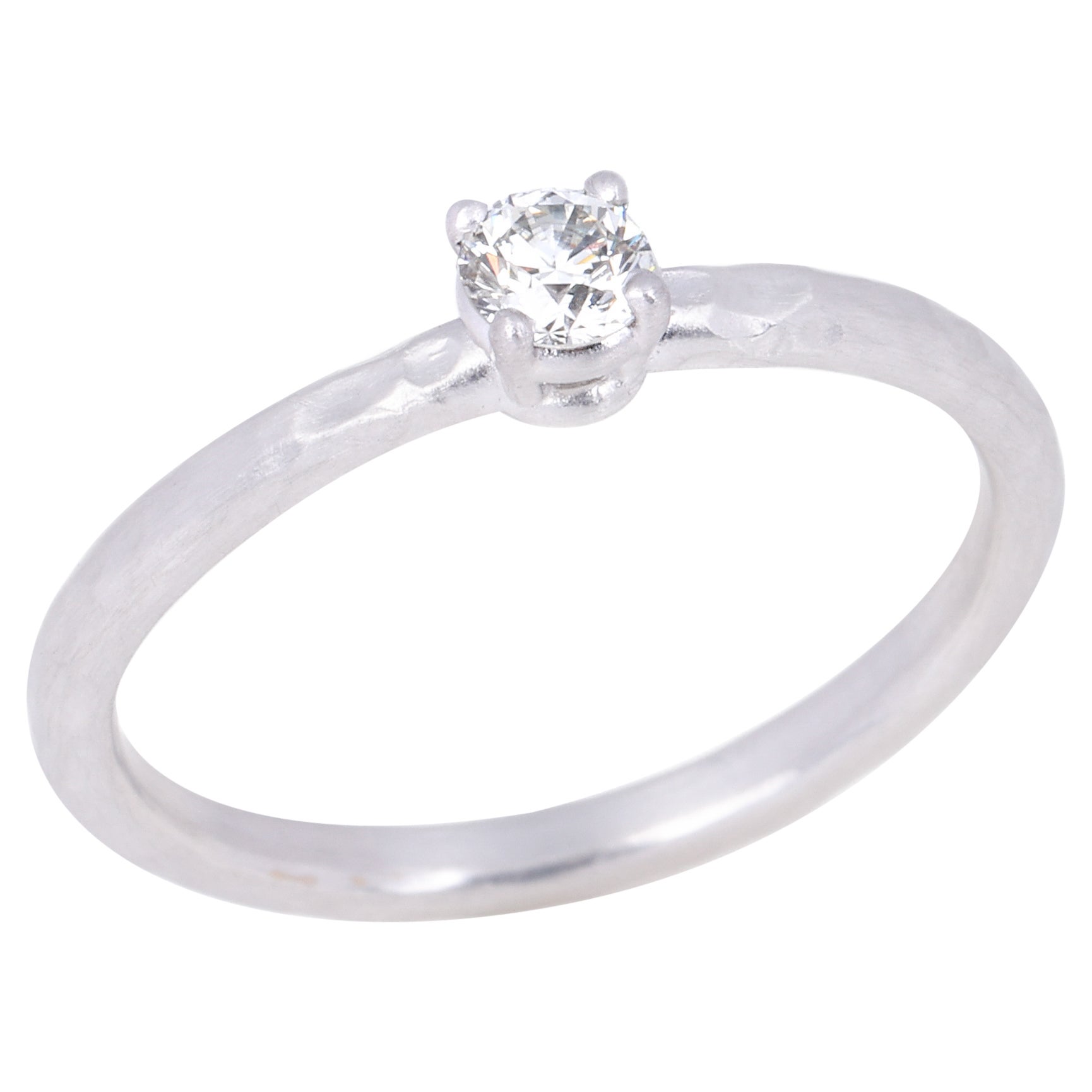 Tiffany & Co. Brilliant 0.19ct Solitaire Diamond White Gold Paloma Picasso Ring