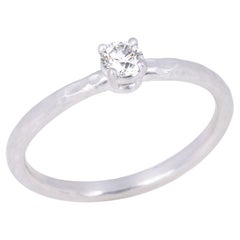 Tiffany & Co. Brilliant 0.19ct Solitaire Diamond White Gold Paloma Picasso Ring