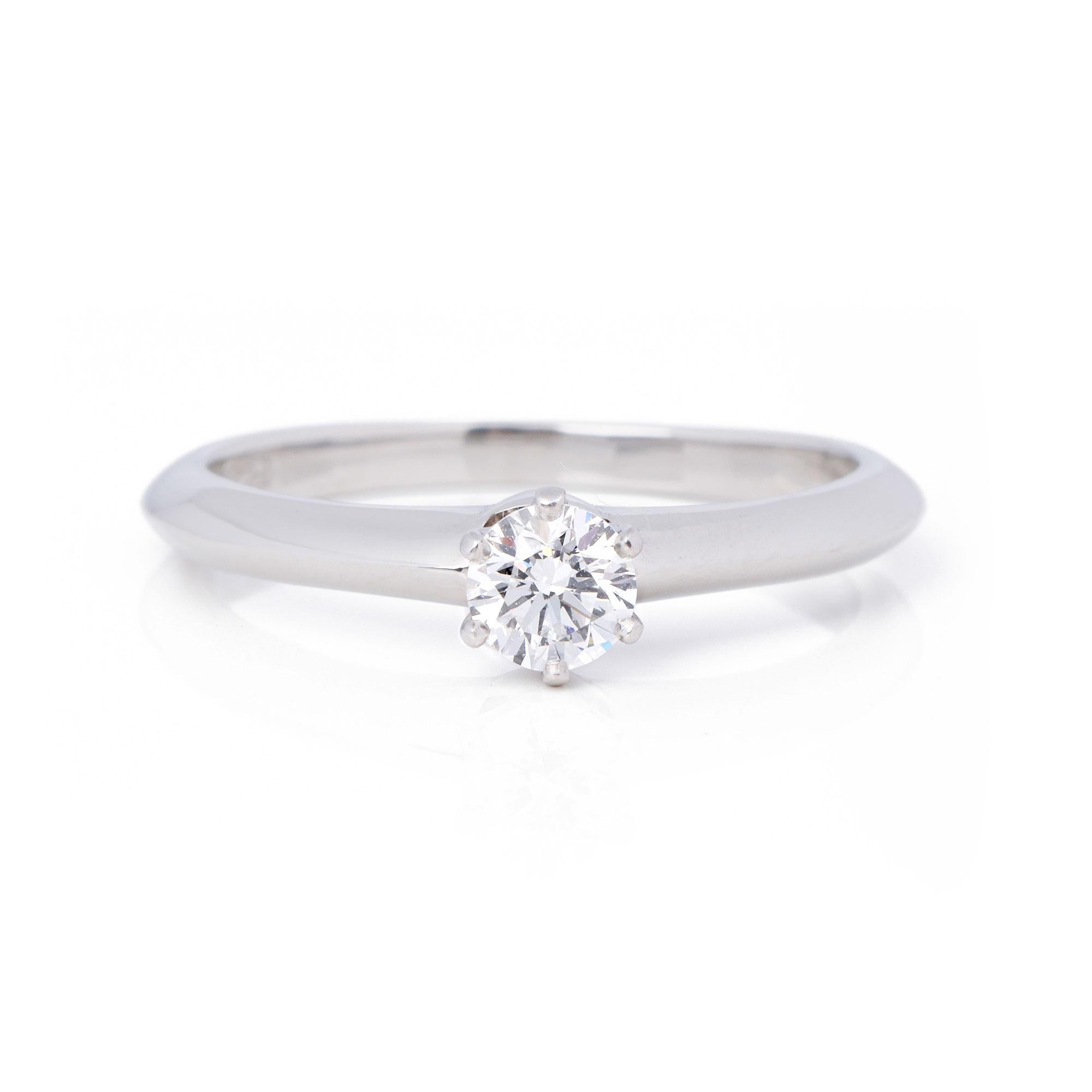 Women's Tiffany & Co Brilliant Cut 0.22ct Diamond Solitaire Ring