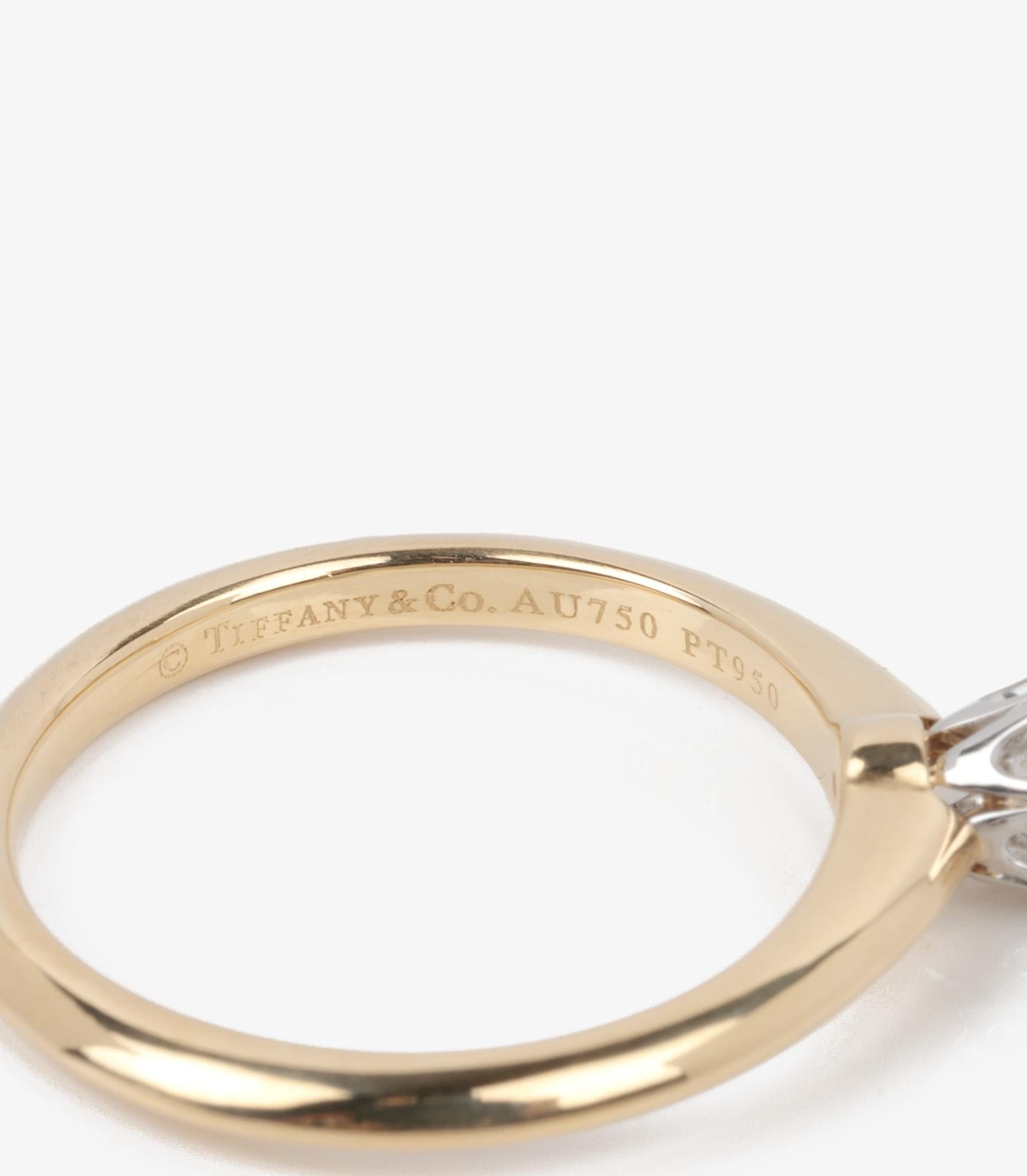 Tiffany & Co. Brilliant Cut 0.31ct Diamond 18ct Yellow Gold Tiffany Setting Ring For Sale 2
