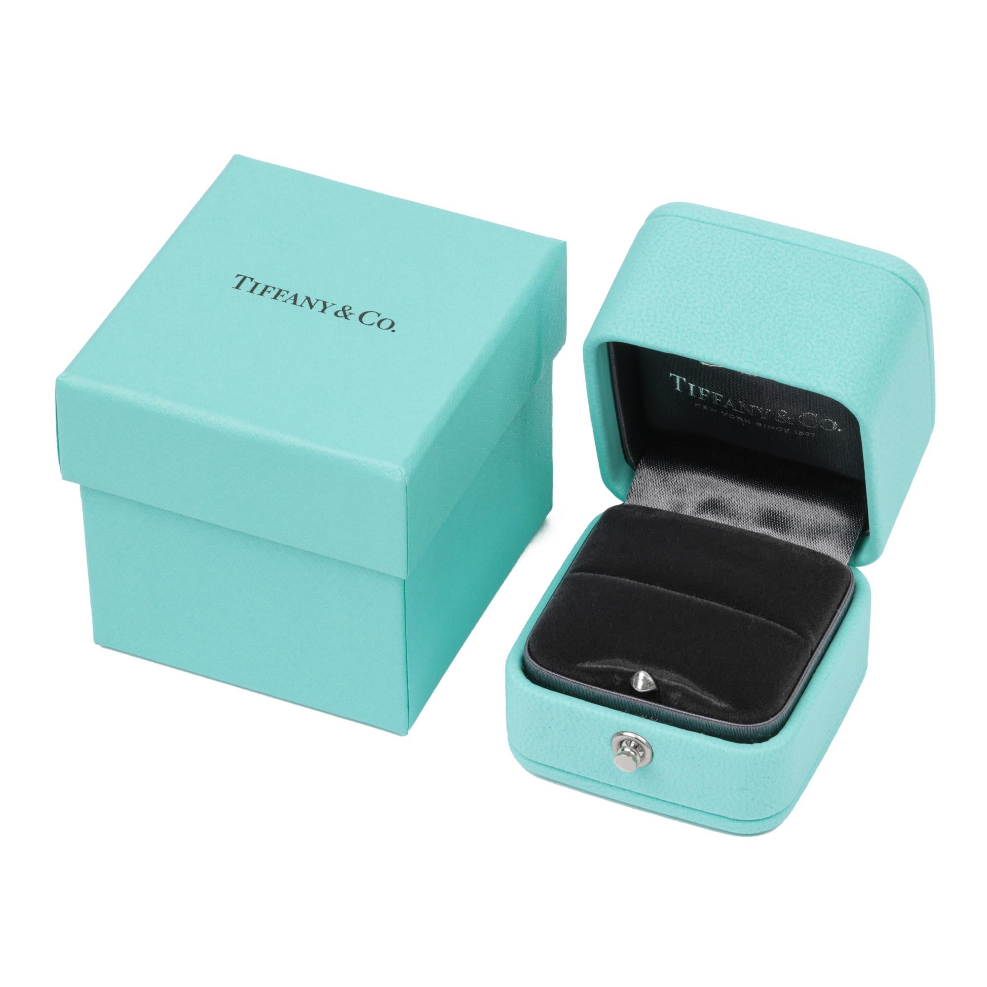Women's Tiffany & Co. Brilliant Cut 0.35ct Diamond Platinum Tiffany Setting Ring For Sale