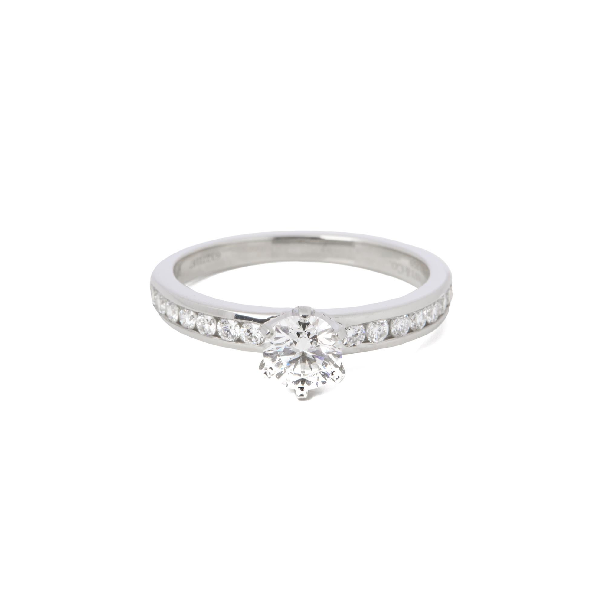 Tiffany & Co. Brilliant Cut 0.47ct Diamond Solitaire Ring For Sale 3
