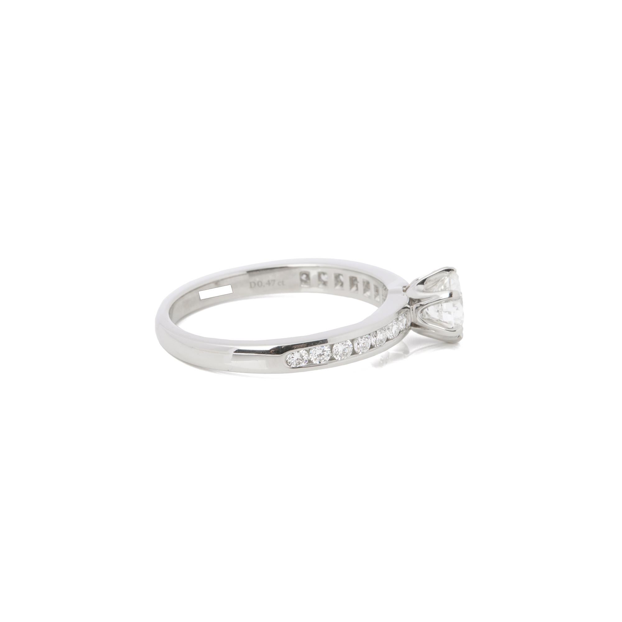 Tiffany & Co. Brilliant Cut 0.47ct Diamond Solitaire Ring For Sale 4