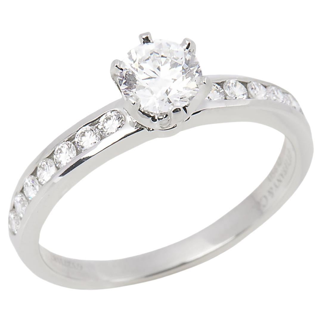 Tiffany & Co. Brilliant Cut 0.47ct Diamond Solitaire Ring For Sale