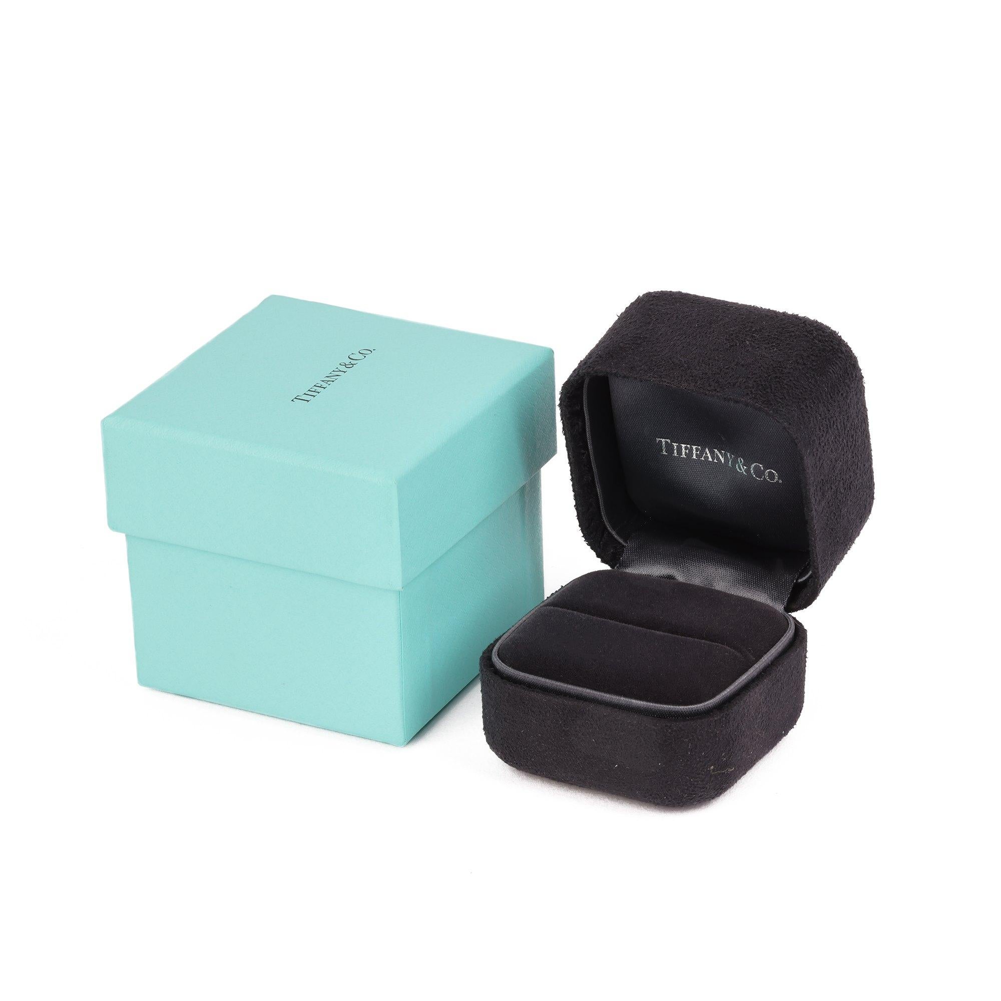 Tiffany & Co. Brilliant Cut 0.48ct Diamond Platinum Tiffany Setting Ring en venta 3