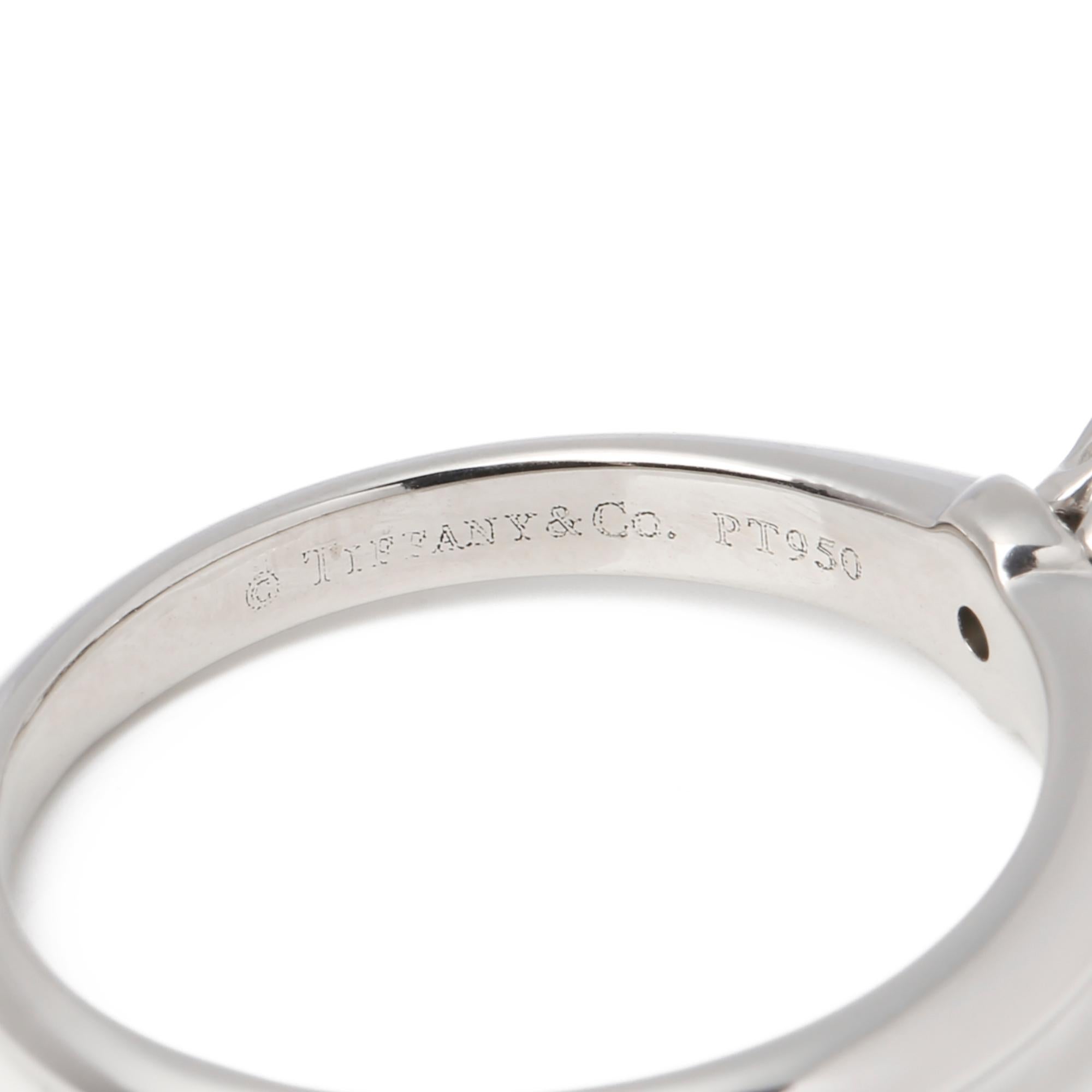 For Sale:  Tiffany & Co Brilliant Cut 0.58ct Diamond Solitaire Ring 4