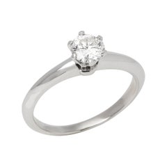 Tiffany & Co Brilliant Cut 0.58ct Diamond Solitaire Ring