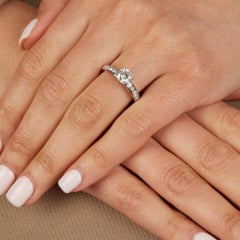 Tiffany & Co. Brilliant Cut 1.03ct with Diamond Shoulder Platinum Ring