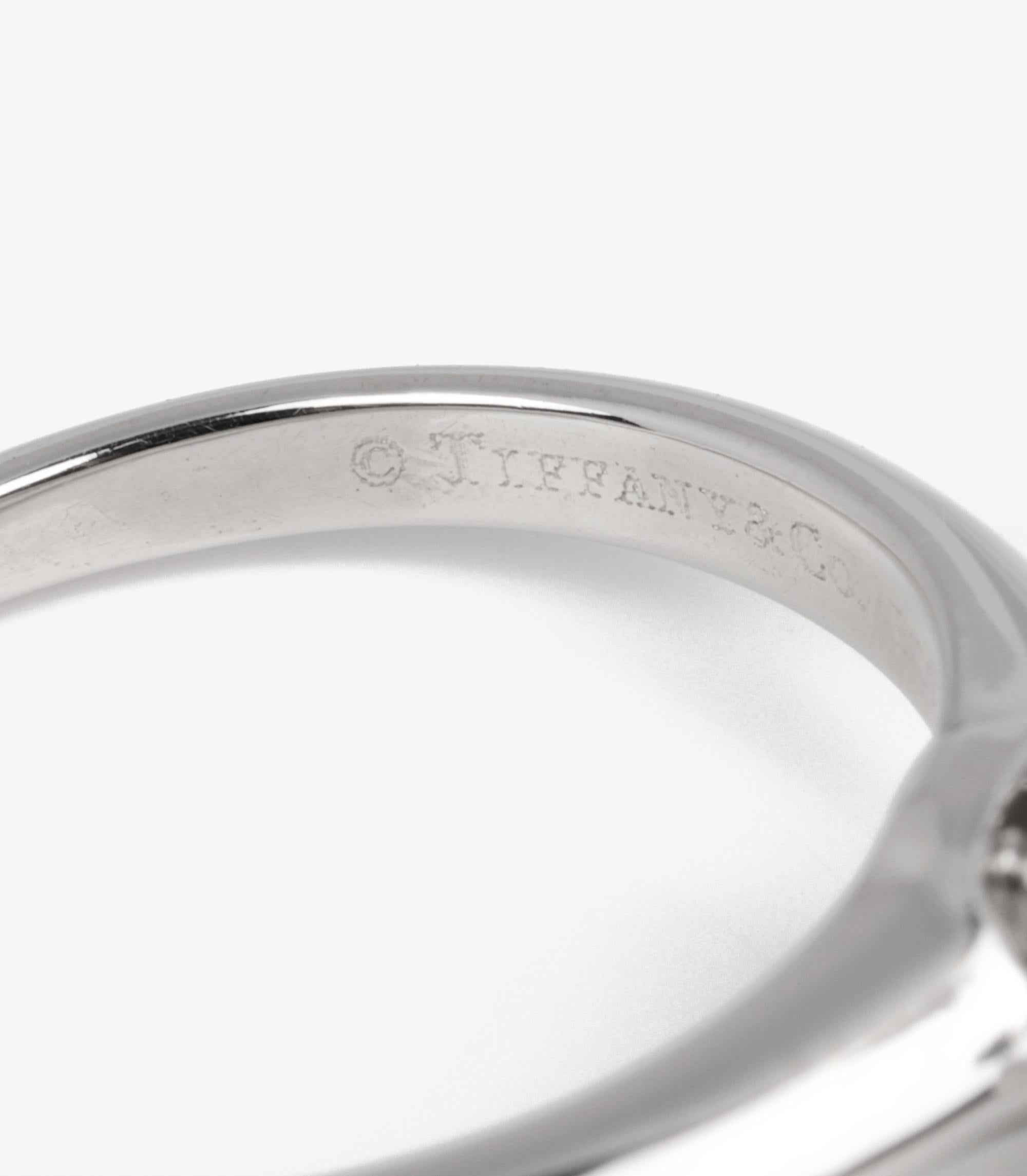 Women's Tiffany & Co. Brilliant Cut 1.23ct Diamond Platinum Tiffany Setting Ring
