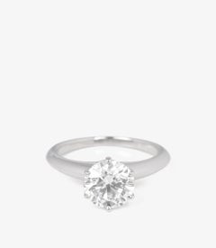 Tiffany & Co. Brilliant Cut 1.73ct Diamond Platinum Tiffany Setting Ring