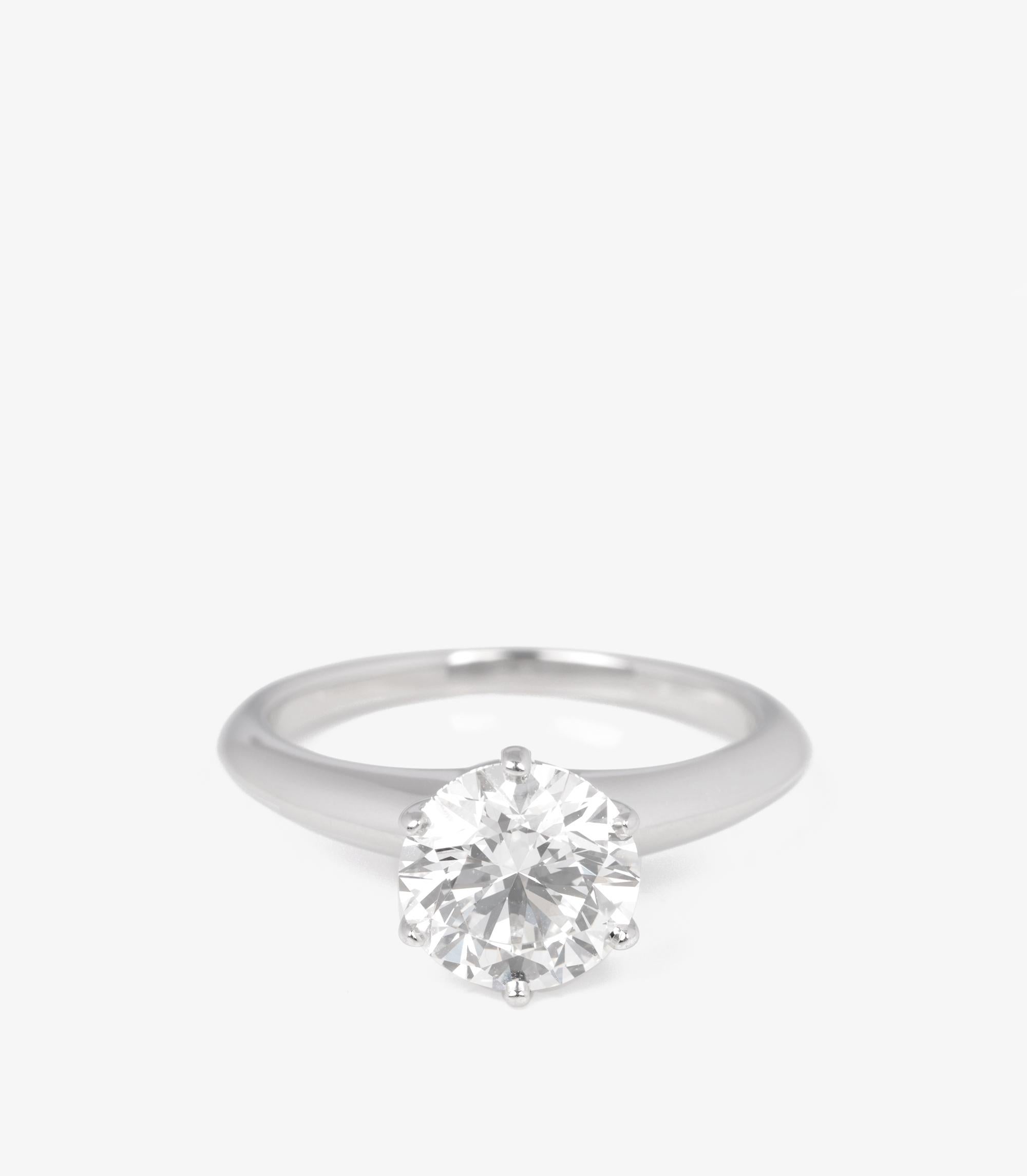 Tiffany & Co. Brilliant Cut 1.73ct Diamond Platinum Tiffany Setting Ring

Product Details
Xupes Ref: COMJ743
Brand: Tiffany & Co.
Model: 1.73ct Diamond Tiffany Setting Ring
Type: Ring
RRP: £38,800
Accompanied By: Tiffany & Co. Box, Diamond