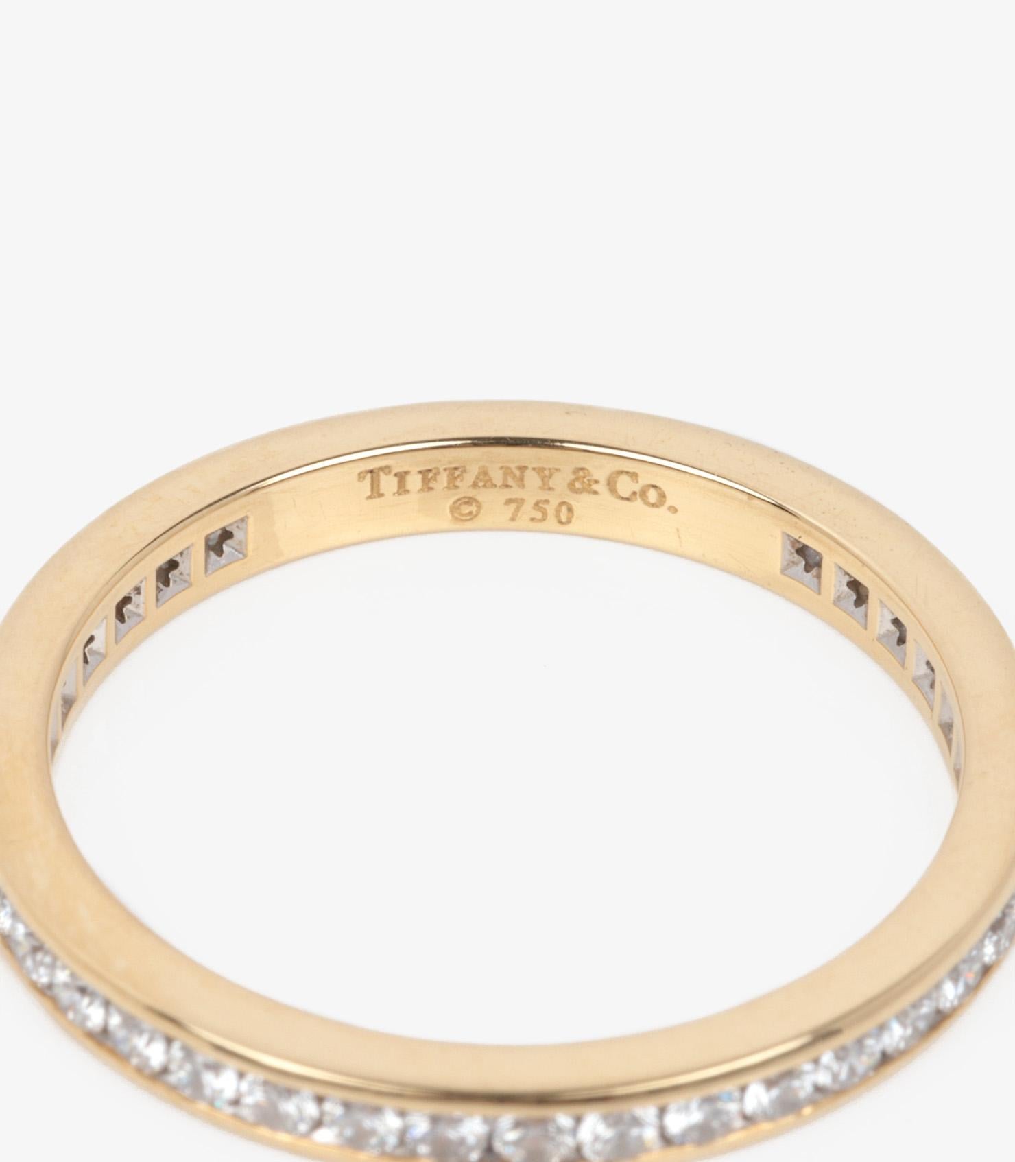 Women's or Men's Tiffany & Co. Brilliant Cut Diamond 18ct Yellow Gold Full Eternity Ring