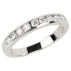 Tiffany 
Co Brilliant Cut Diamond Platinum 3mm Half Eternity Ring