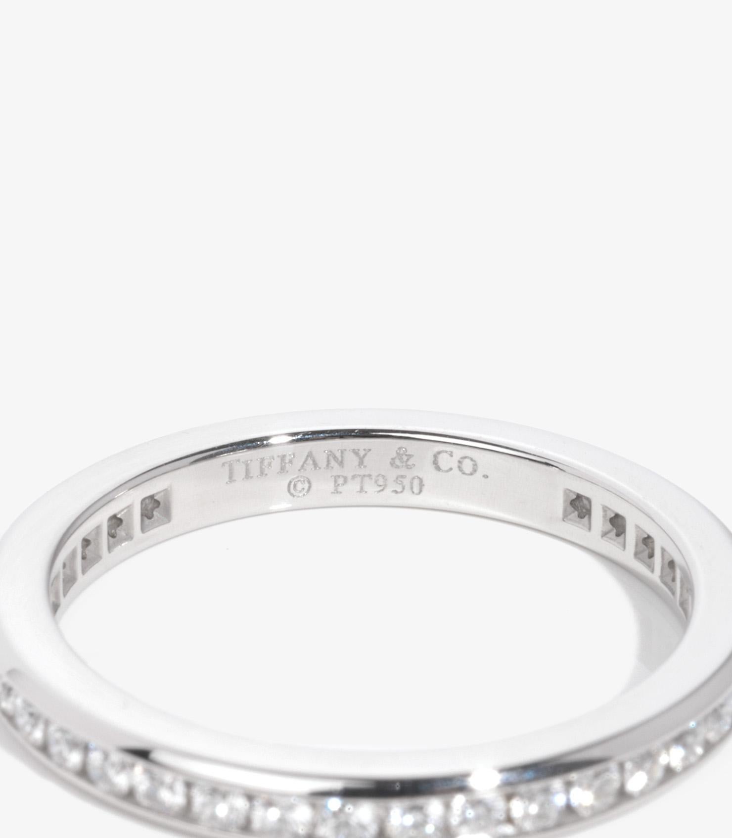 Tiffany & Co. Brillantschliff Diamant Platin Ring für die Ewigkeit (Rundschliff) im Angebot