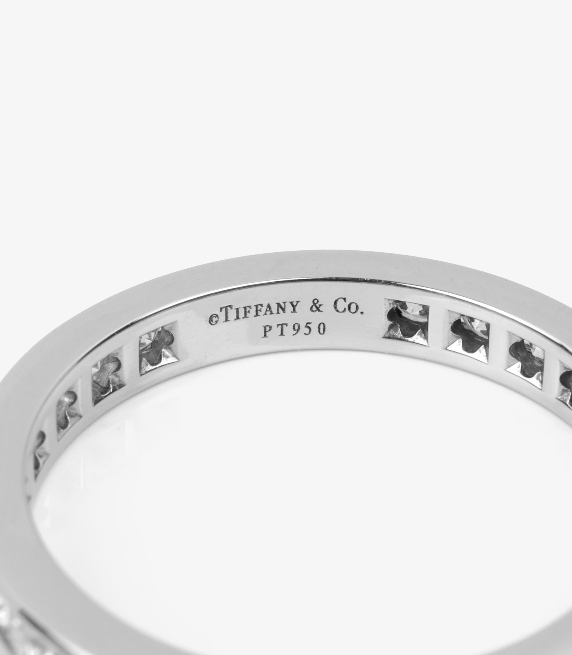 Tiffany & Co. Brilliant Cut Diamond Platinum Full Eternity Ring In Excellent Condition For Sale In Bishop's Stortford, Hertfordshire