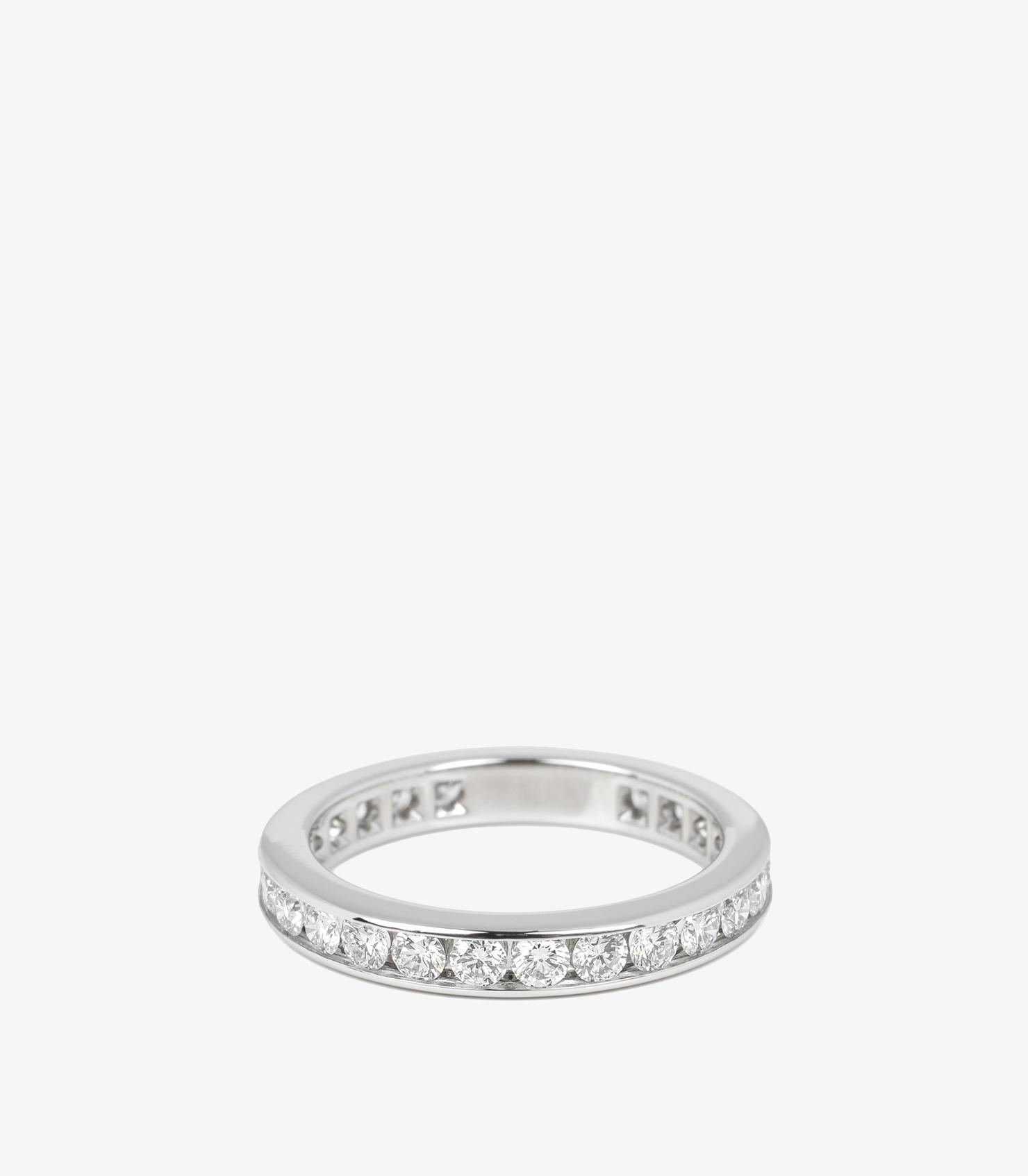 Tiffany & Co. Brilliant Cut Diamond Platinum Full Eternity Ring (Rundschliff) im Angebot
