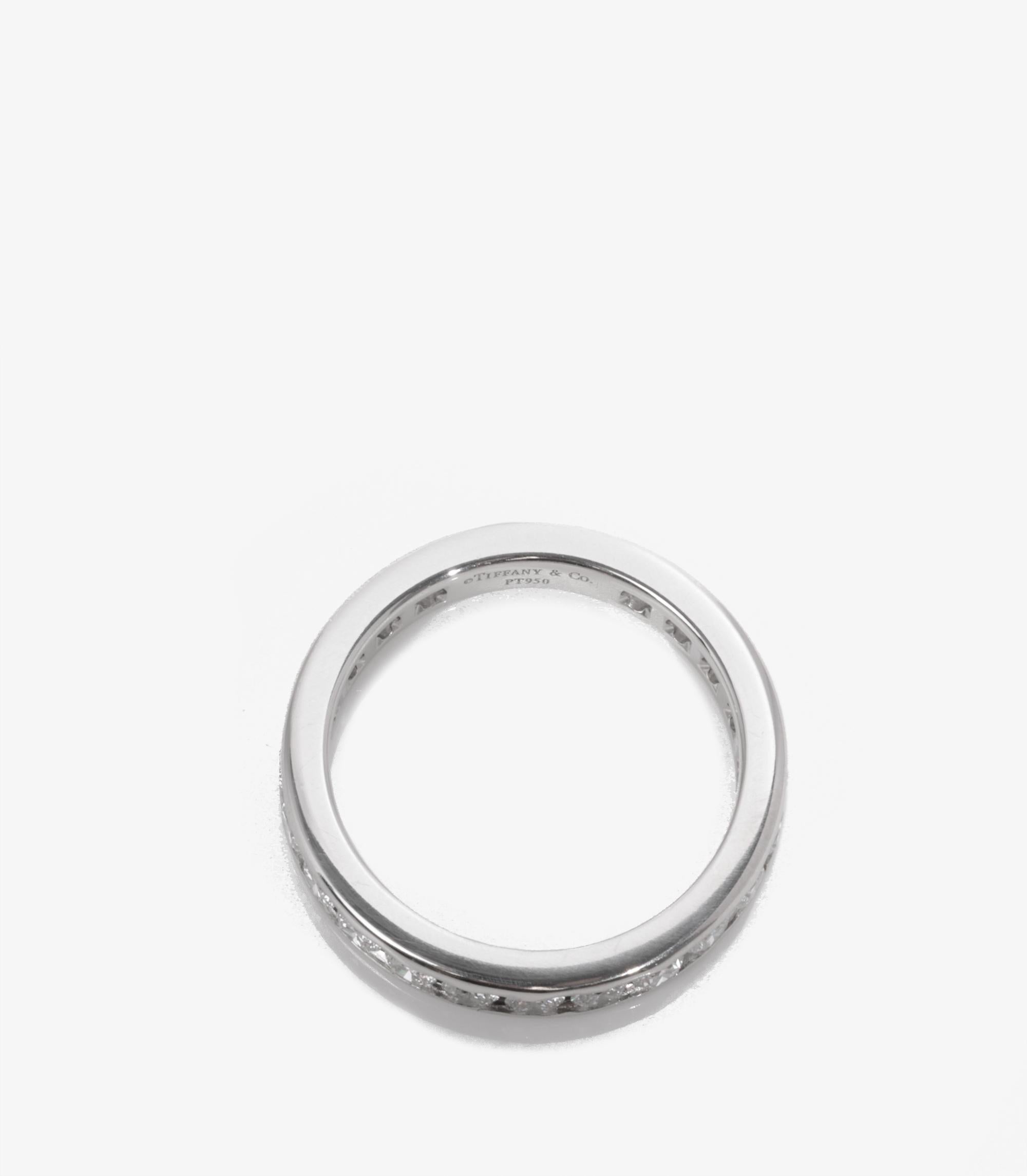 Tiffany & Co. Brilliant Cut Diamond Platinum Full Eternity Ring im Zustand „Hervorragend“ im Angebot in Bishop's Stortford, Hertfordshire