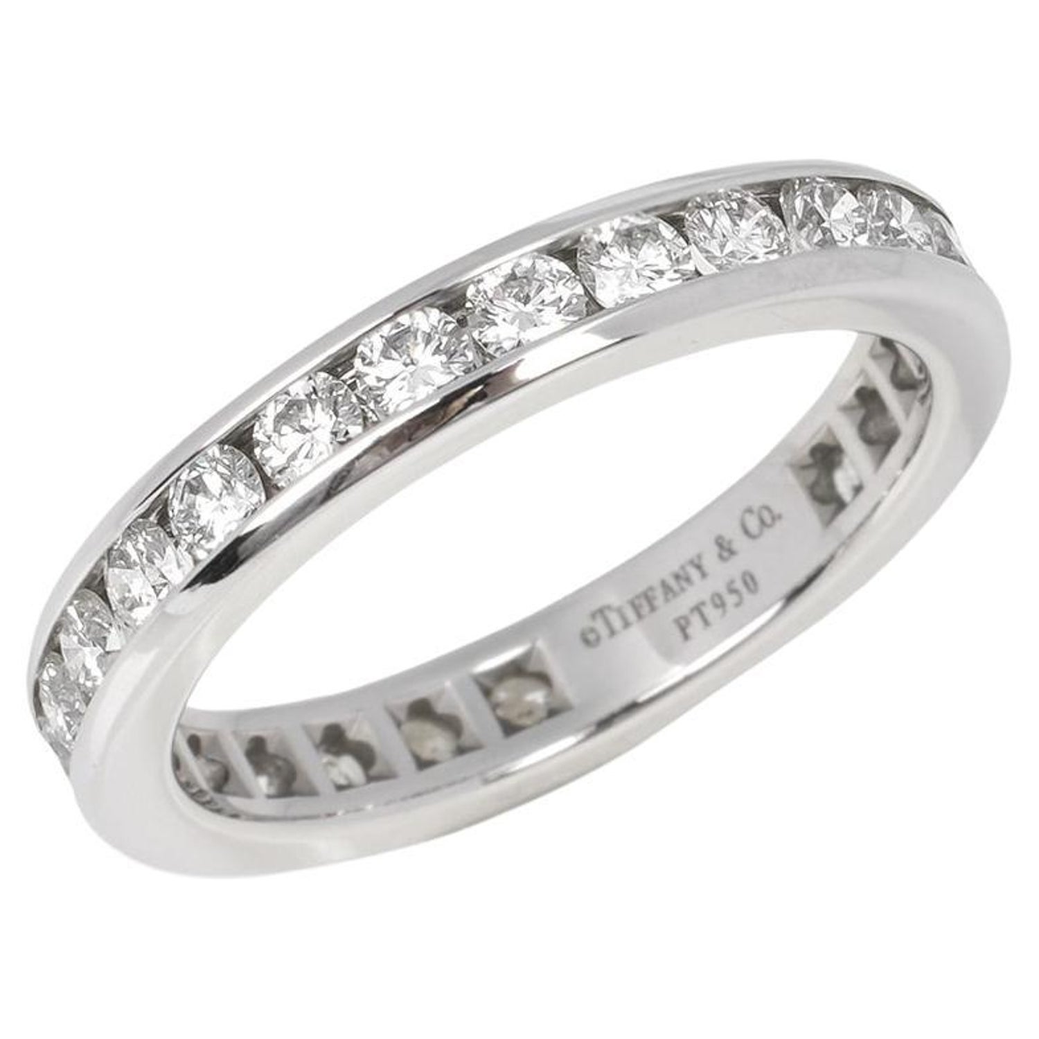 Tiffany and Co 2 Carat Baguette Cut Diamond Full Eternity Band For Sale at  1stDibs | baguette eternity band