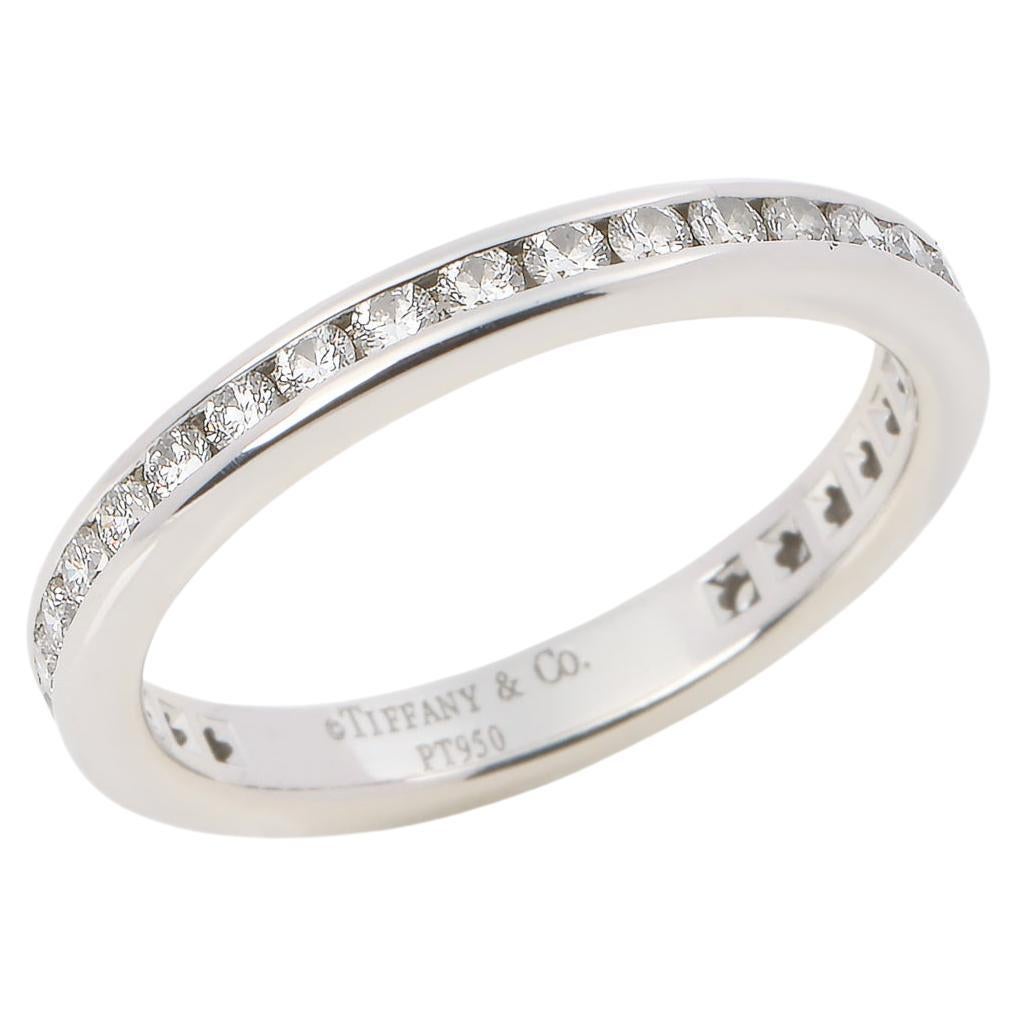 Tiffany & Co. Brilliant Cut Diamond Platinum Full Eternity Ring For Sale