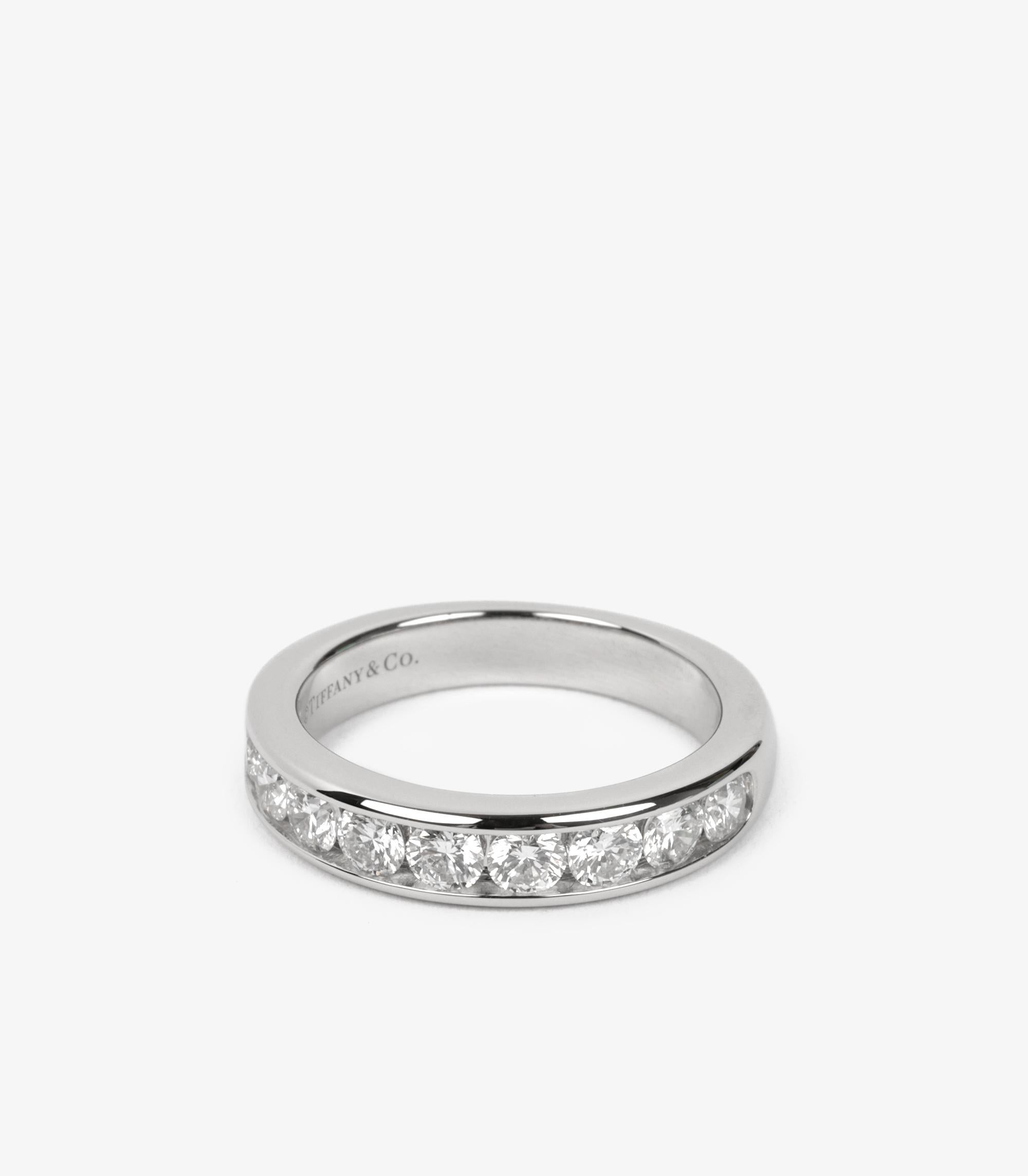 Tiffany & Co. Brilliant cut Diamond Platinum Half Eternity Ring

Product Details
Xupes Ref: J1446
Brand: Tiffany & Co.
Model: Half Eternity Ring
Type: Ring
RRP: £6,800
Accompanied By: Tiffany & Co. Box, Outer Box
Material(s): Platinum
Gemstone: